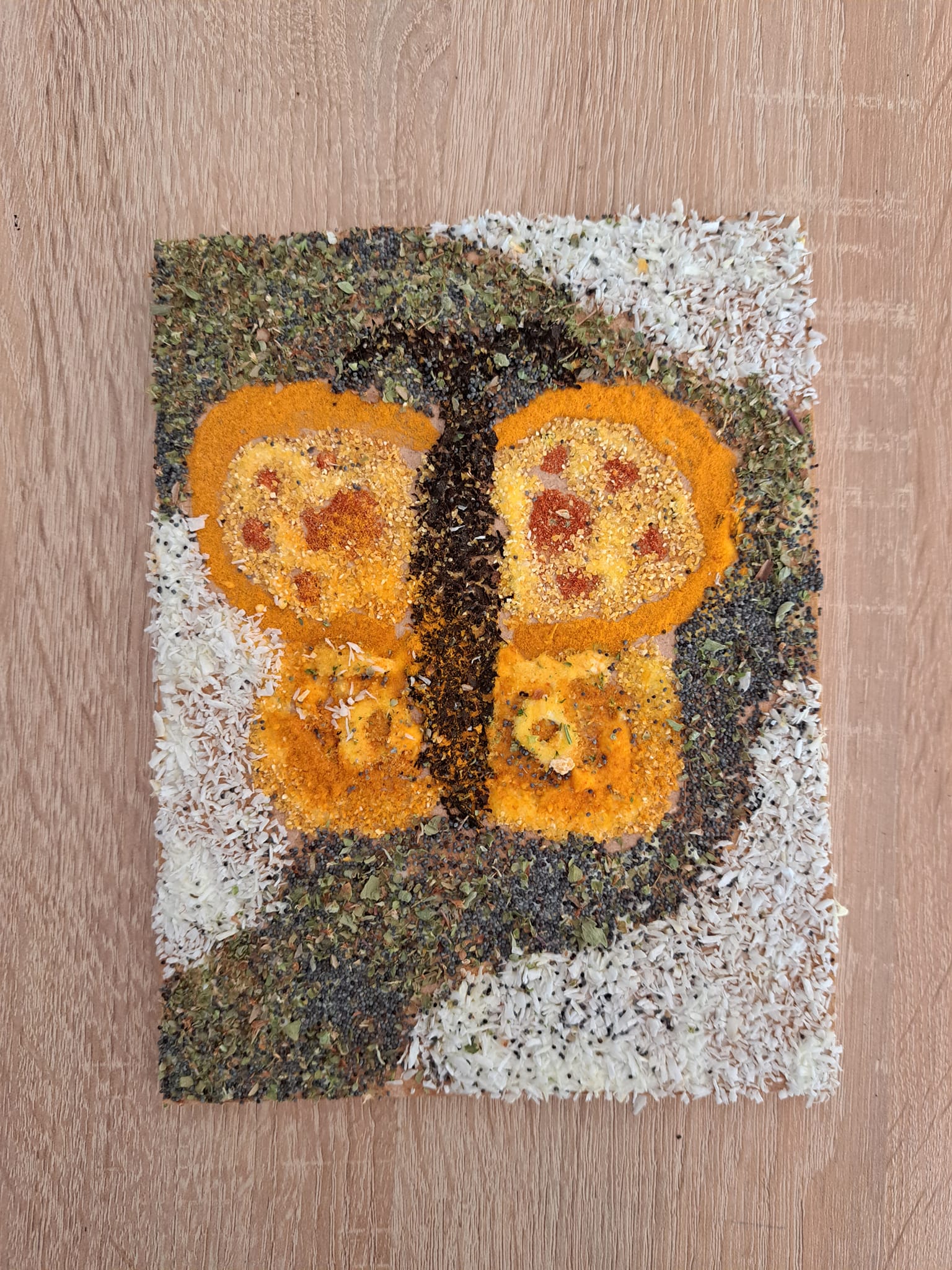 Zajęcia plastyczne - mozaiki z artykułów spożywczych